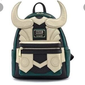 Loungefly Marvel Loki Green and Black leather Backpack